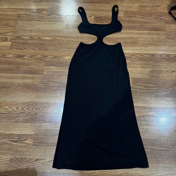 AGENT PROVOCATEUR Black & Gold cut out midi Christiana Cover Up Dress 6 - Picture 12 of 13